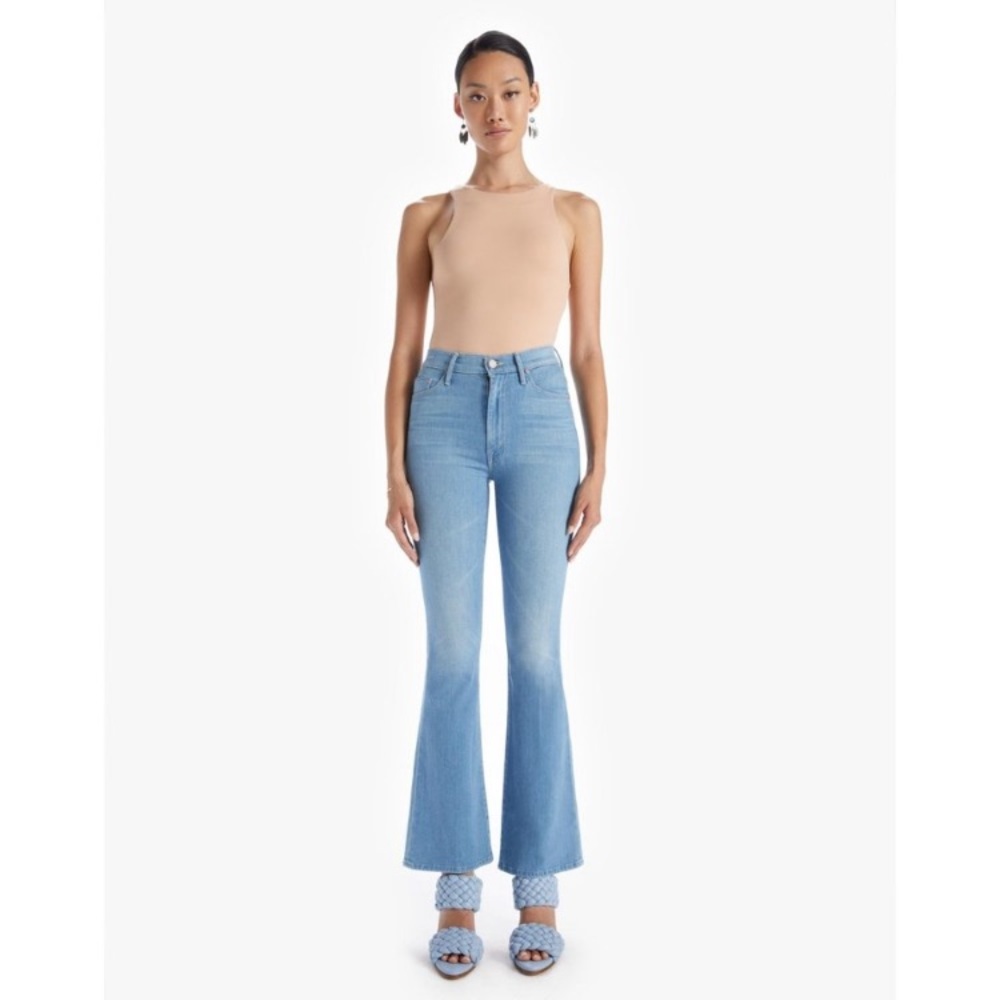 MOTHER High Waisted Weekender Skimp Size 28 *ALTERED* Blue Jeans Hold My Hand